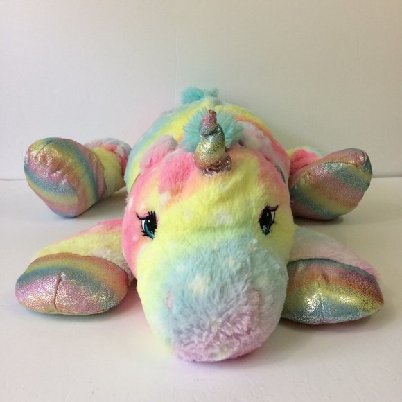Unicorn Tie Dye Colorful Sparkle Horn Rainbow Large 28" Plush Stuffed Animal - Picture 2 of 11